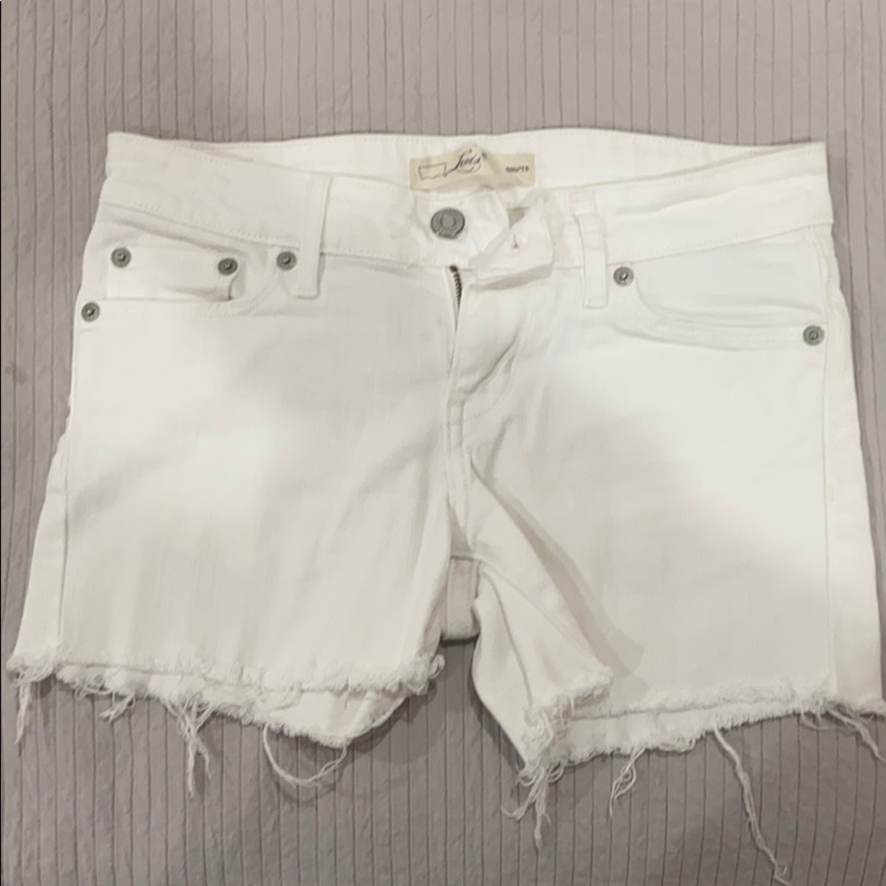 Levi Strauss white Jean shorts